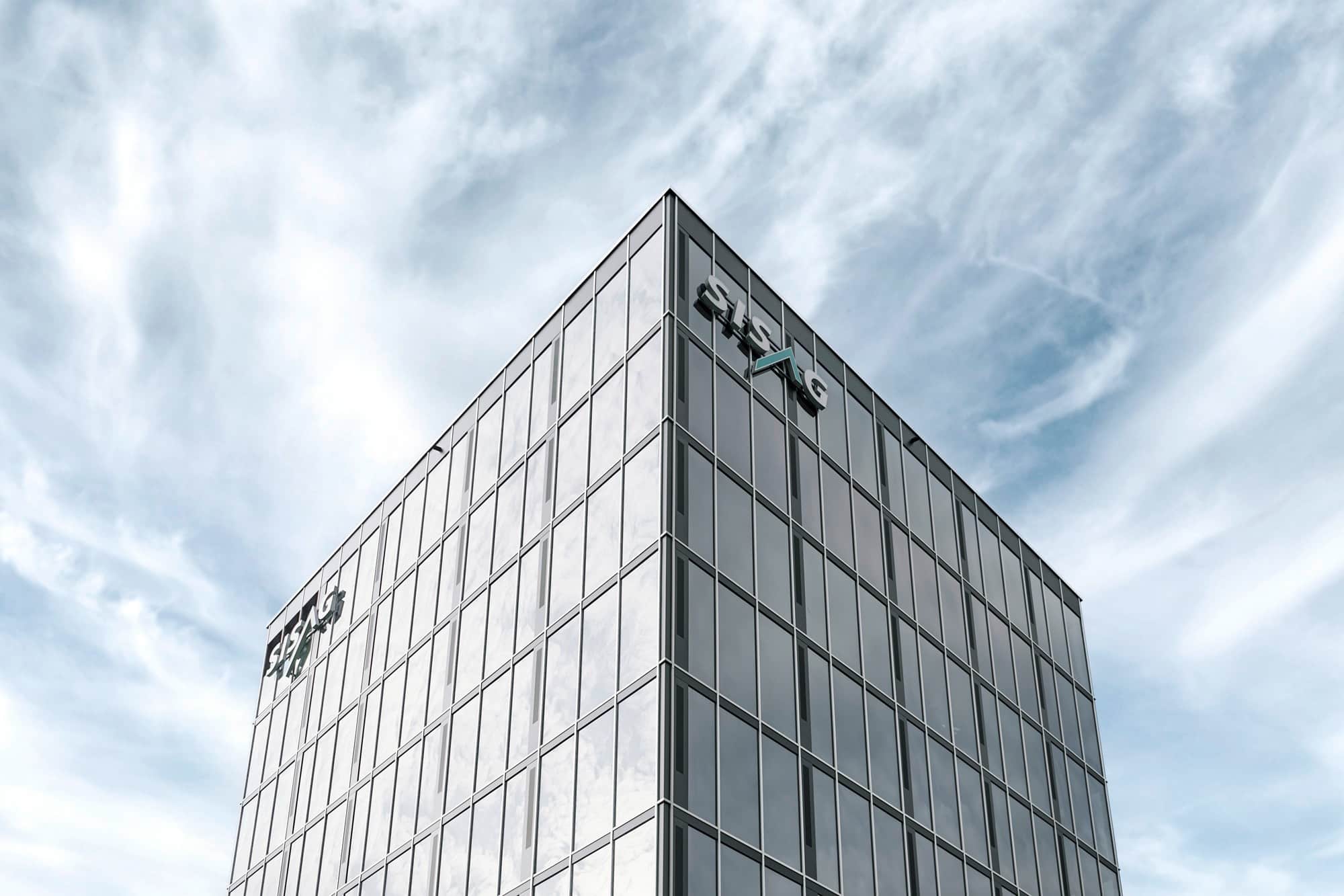 Intelligente Fassade vom Siscampus in Schattdorf, Ansicht von aussen