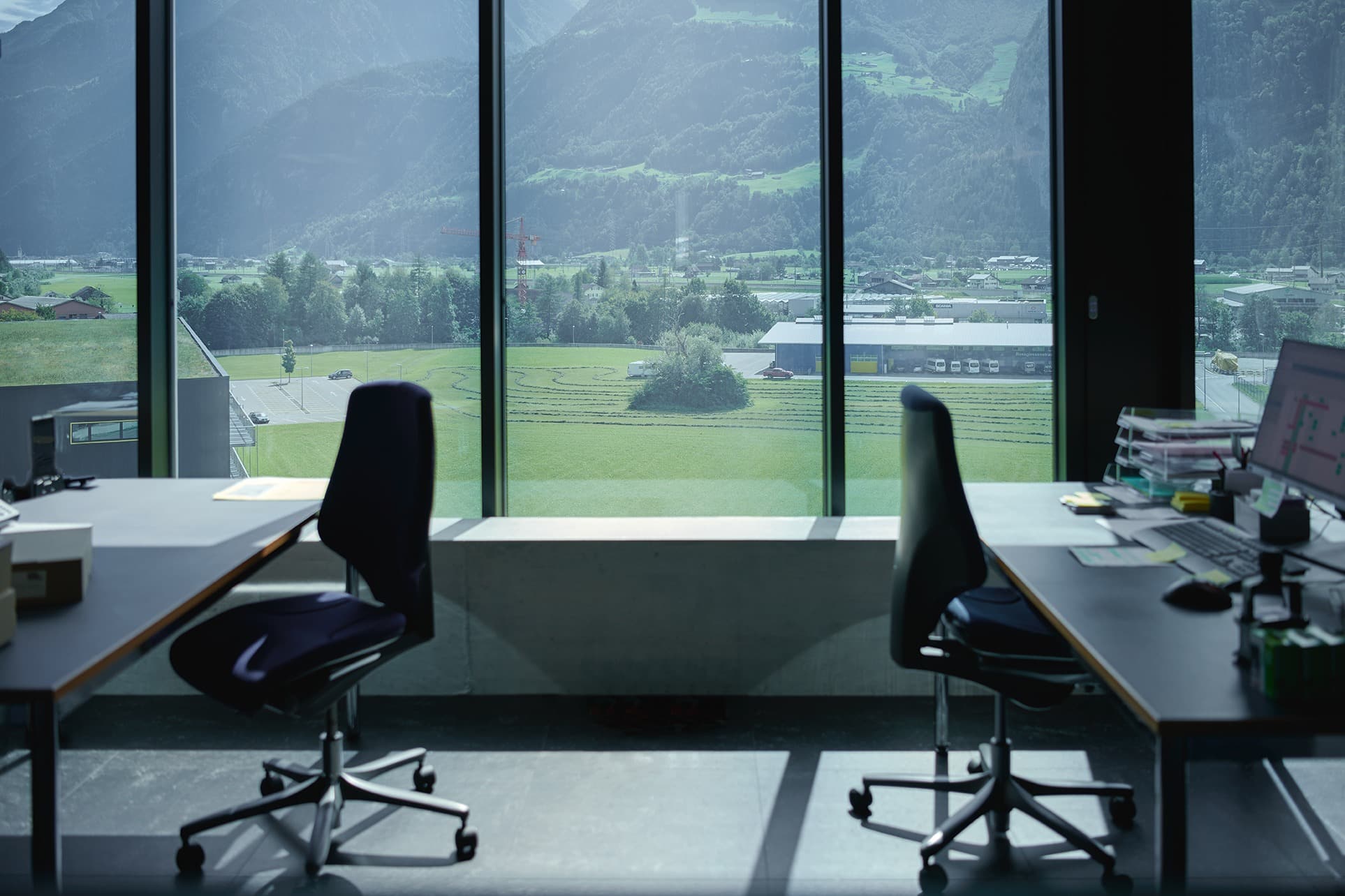 Büros vom Siscampus in Schattdorf mit Aussicht