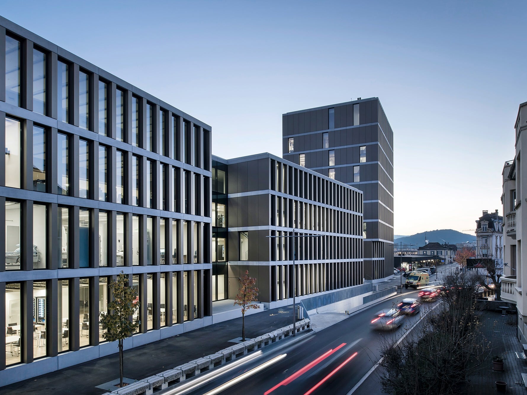 Bildungszentrum Campus HE, Delémont Fassade von 4B