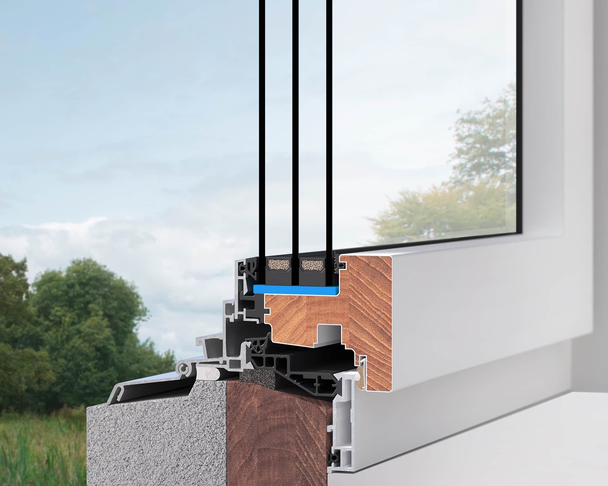 Querschnitt des Renovationsfensters RF1