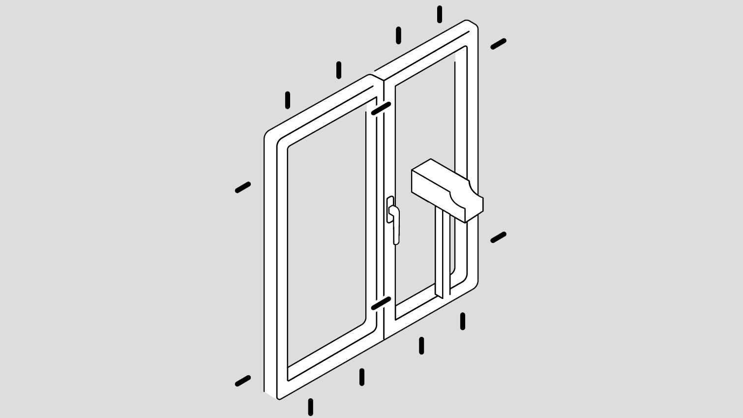 Illustration von einem Fenster mit den Widerstandsklasse RC2
