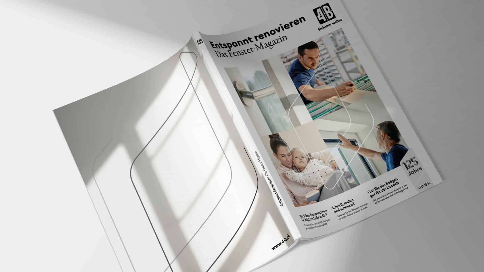 Packshot vom neuen 4B Fenster Magazin für die Renovation