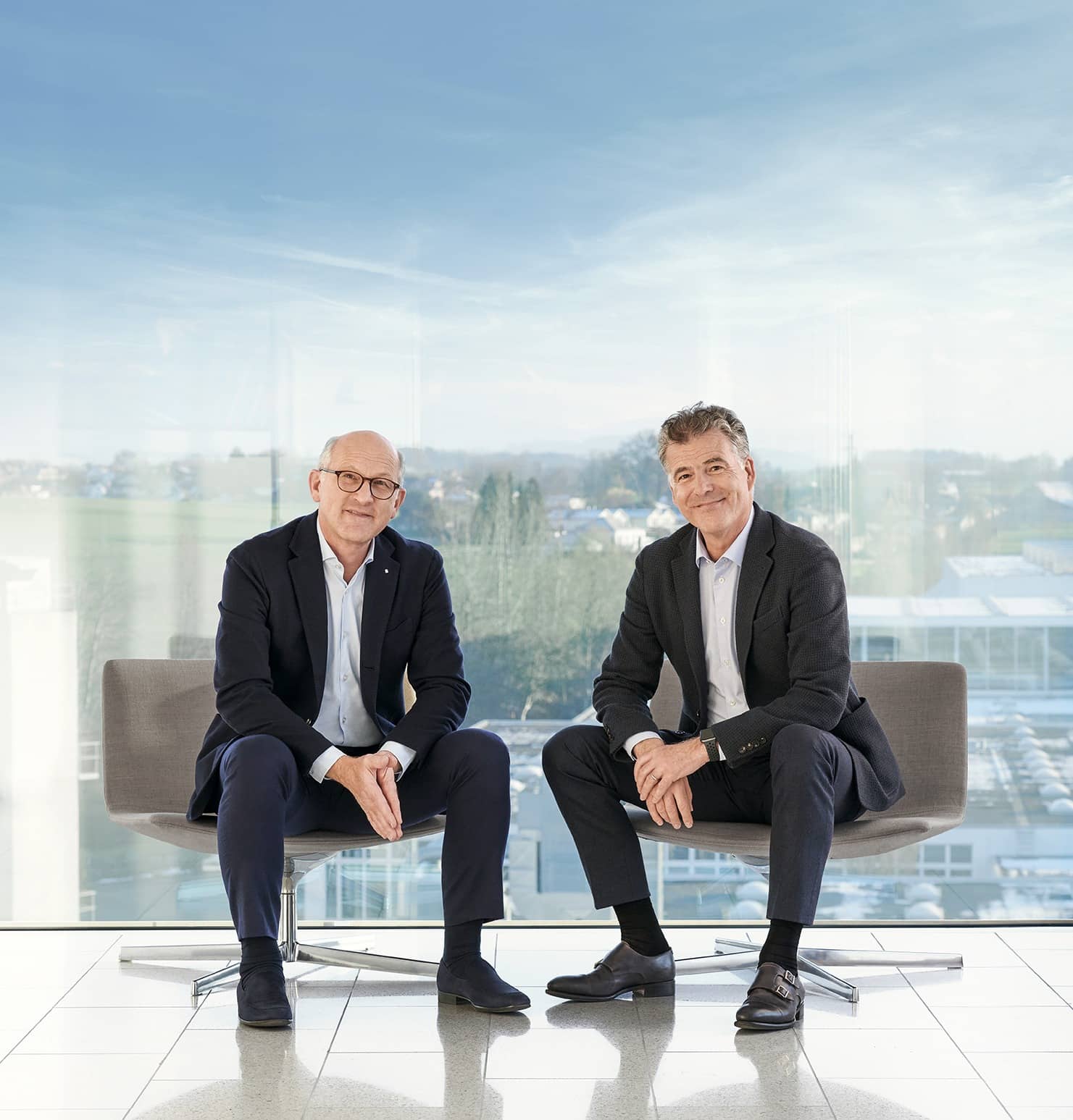 Die Brüder Otto Bachmann (links), Mitglied des Verwaltungsrates und Mark Bachmann, VR Präsident