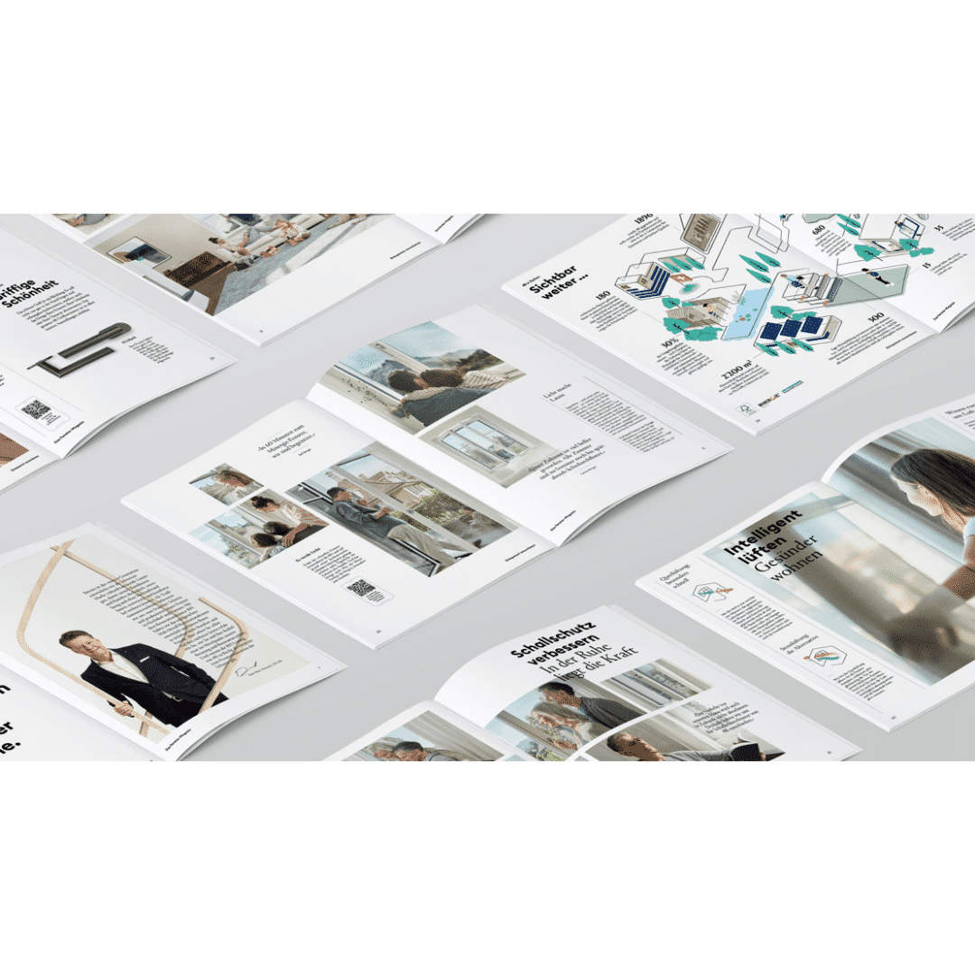 Rebranding Ausschnitte von den Inhalten des Mitarbeiter-Magazins Sichtbar